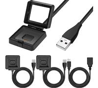 HAAMNING7 Charger for Fitbit Blaze, Replacement Charging Cable Dock Adapter USB Cord for Smart Fitness Watch, Cradle Clip USB Type A Power Charger, 3.3ft/1m, Black, 2 PCS