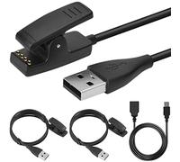 HAAMNING7 Charger for Garmin Forerunner 35 235 35J 230 630 645 Music 735XT, ForeAthlete 35J Approach G10 S20 Vivomove HR, USB Charging Cable 100cm - Smartwatch Accessories, Data Sync Cord, 2 PCS