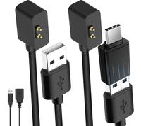 HAAMNING7 Charger for Xiaomi Mi Band 7 Pro/Poco/for Redmi Watch 2 Lite/for Watch 3/Watch2/for Redmi Smart Band Pro, Portable Magnetic Replacement Charging Dock Cable, 1M + 0.5M, 2 Pcs