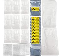 HAAMNING7 CPU Case Tray for AMD, Clamshell Plastic Protective Box Holder for 938 939 940 AM4 AM3 AM2 FM1 FM2 APU FX, Thicken Plastic Shell, with 10pcs Antistatic Bag + Label + Bubble Wrap, 10 Pcs