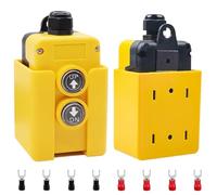 HAAMNING7 DC 12V Dump Trailer Remote Control Switch Waterproof Momentary Up and Down Control Switch for Tipping Trailers, Hoists, Electric Forklifts, Lifting Platforms with Fork Connector