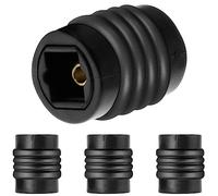 HAAMNING7 Fiber Optic Cable Extender Coupler Optical Toslink Digital Audio Female to Female Adapter Connector Extension Jack for Optical Plug Male Cord, 4 Pcs