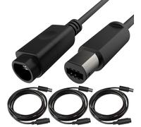 HAAMNING7 for Gamecube Controller Extension Cable, Replacement Gamcube Male to Female Controller Extender Wire Compatible with for NintendoWii GCN (3 Pack, 3M/9.8FT)