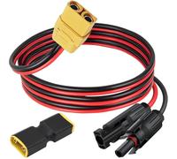 HAAMNING7 Solar Connector to XT90 Cable MC4 Solar Plug to XT90 Female Connector Extension Cable for Solars Generator Portable Power Station Solars Panel