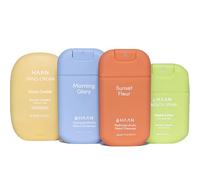 HAAN Pack Moisturising Hand Spray with Aloe Vera and Moisturising Hand Cream (pack of 4) - 1 piece per fragrance: Sunset Fleur, Morning Glory, Coco Cooler and Fig Fizz