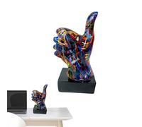 Haand Statue - Peace Sign Decor, Gesture Finger Resin Figurines | Victory thumb up Gesture Ornaments, Abstract Art Sculpture Acting Signal Table Centerpiece, Thumbs Peace Figurines For Home Business