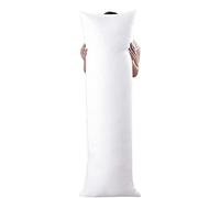 Haani Antiallergenic Hollow Fibre Filled Bolster Pillow With Free Pillow Case (6FT, WHITE)