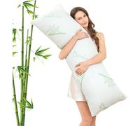 Haani Bamboo Fabric Long Pillow Adults, Memory Foam Long Pillow for Side Sleeper, Cooling, Breathable Body Pillow for Full-Body Support Ultra-Soft, Hypoallergenic for Better Sleep (3FT)