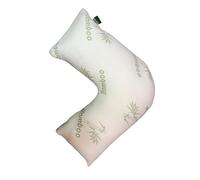 Haani Bamboo V-Shaped Memory Foam Pillow for Neck, Back, Shoulder Support,Cooling, Hypoallergenic, 47cm x 76cm x 27cm