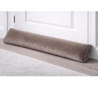 Haani Crushed Velvet Fabric Draught Excluder Decorative Simple Door or Window Draft Guard, Energy Saver. Noise, Dust, Door & Window wind Blocker (CREAM)