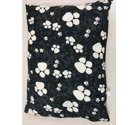 Haani Luxury Dog Bed Cushion with Removable Washable Cover - Comfortable Support for Pets (BLACK PAW, LARGE)