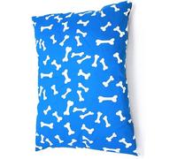 Haani Luxury Dog Bed Cushion with Removable Washable Cover - Comfortable Support for Pets (BLUE BONE, LARGE)