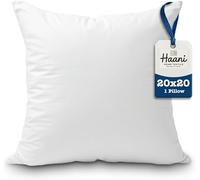 Haani Set of 4 Hypoallergenic White polyester Cushion Pads, Soft, Breathable, Skin-Friendly Padding for Sensitive Skin | Non-Irritating, Lightweight Comfort Pads for Daily Use. (50x50 Cm)