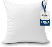 Haani Set of 4 Hypoallergenic White polyester Cushion Pads, Soft, Breathable, Skin-Friendly Padding for Sensitive Skin | Non-Irritating, Lightweight Comfort Pads for Daily Use. (45x45 Cm)