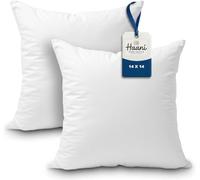 Haani Set of 4 Hypoallergenic White polyester Cushion Pads, Soft, Breathable, Skin-Friendly Padding for Sensitive Skin | Non-Irritating, Lightweight Comfort Pads for Daily Use. (35x35 Cm)