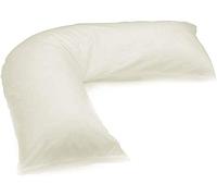 Haani V Shaped Pillow With Complimentry Free Pollycotton Removable Cover (CREAM)
