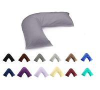 Haani V Shaped Pillow With Complimentry Free Pollycotton Removable Cover (GREY)