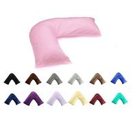 Haani V Shaped Pillow With Complimentry Free Pollycotton Removable Cover (PINK)