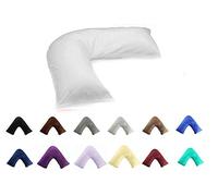 Haani V Shaped Pillow With Complimentry Free Pollycotton Removable Cover (WHITE)