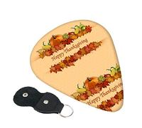 Haapy Thanksgiving Guitar Picks, 6 Pack Includes Thin(.46mm), Medium(.71mm) & Heavy Gauges(.96mm) Suitable For Guitar, Ukulele, Etc.