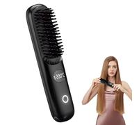 Haarglätterpinsel - Keramik beheizter Kamm, Entwirrungsstyler | Tragbares USB -Ladewerkzeug, Frizz Control, Ionic Smooth Pince, Curling -, Reise -Styling -Gerät für Frauen Dickes lockiges, w