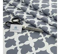 Haaris Imaan Arabesque Collection Printed Water Resistant Upholstery Fabric 1 Metre, Arabesque Charcoal