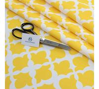 Haaris Imaan Arabesque Collection Printed Water Resistant Upholstery Fabric 1 Metre, Arabesque Mustard