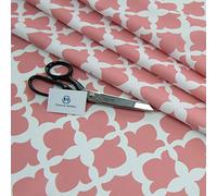 Haaris Imaan Arabesque Collection Printed Water Resistant Upholstery Fabric 1 Metre, Arabesque Pink