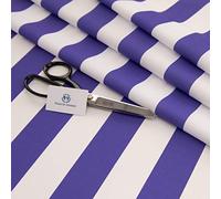 Haaris Imaan Arabesque Collection Printed Water Resistant Upholstery Fabric | Durable Fabric for Outdoor Furniture | Cushion Covers, Bench, Parasol | A4 Sample, Stripe Purple