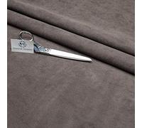 Haaris Imaan Graphite Grey Velvet Like Chenille Upholstery Fabric | Fire Retardant | Curtain, Cushion, Reupholstery, Soft Furnishings, Sofa | Fabric by The Metre