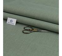 Haaris Imaan Linen-Look Upholstery Fabric | Fire Retardant Linen Fabric by The Metre | Durable, Soft & Breathable Sewing and Upholstery Material (Mint)