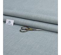 Haaris Imaan Linen-Look Upholstery Fabric | Fire Retardant Linen Fabric by The Metre | Durable, Soft & Breathable Sewing and Upholstery Material (Light Blue)