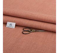 Haaris Imaan Linen-Look Upholstery Fabric | Fire Retardant Linen Fabric by The Metre | Durable, Soft & Breathable Sewing and Upholstery Material (Salmon)