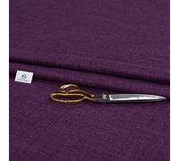 Haaris Imaan Linen-Look Upholstery Fabric | Fire Retardant Linen Fabric by The Metre | Durable, Soft & Breathable Sewing and Upholstery Material (Purple)