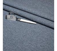 Haaris Imaan Linen-Look Upholstery Fabric | Fire Retardant Linen Fabric by The Metre | Durable, Soft & Breathable Sewing and Upholstery Material (Denim)