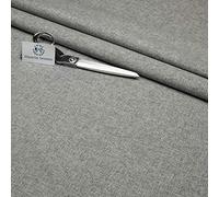 Haaris Imaan Linen-Look Upholstery Fabric | Fire Retardant Linen Fabric by The Metre | Durable, Soft & Breathable Sewing and Upholstery Material (Silver)