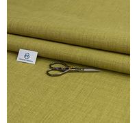 Haaris Imaan Linen-Look Upholstery Fabric | Fire Retardant Linen Fabric by The Metre | Durable, Soft & Breathable Sewing and Upholstery Material (Olive)