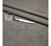 Haaris Imaan Luxory Faux Suede Upholstery Fabric | Soft, Durable, Fire Retardant Material for Sofas, Chairs, Cushions, Curtains | Sold by The Metre for Home Décor, Sewing, Car Seats & Crafting (Grey)