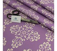 Haaris Imaan Moroccan Collection Printed Water Resistant Upholstery Fabric | Durable Fabric for Outdoor Furniture | Cushion Covers, Bench, Parasol | A4 Sample, Marrakech Violet