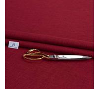 Haaris Imaan Soft Plain Linen Look Upholstery Fabric | Fire Retardant | Fabric by The Per Metre | Curtain, Cushion, Reupholstery, Soft Furnishings, Sofa (Red)