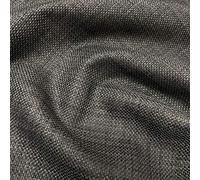 Haaris Imaan Soft Plain Linen Look Upholstery Fabric | Fire Retardant | Fabric by The Per Metre | Curtain, Cushion, Reupholstery, Soft Furnishings, Sofa (Charcoal)