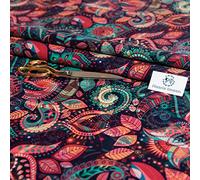 Haaris Imaan Soft Touch Printed Velvet Upholstery Fabric | Plush Velvet Material for Indoor Furnishing | Fabric for Sofa, Armchairs, Cushions | Sold by The Metre (Delhi)