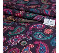 Haaris Imaan Soft Touch Printed Velvet Upholstery Fabric | Plush Velvet Material for Indoor Furnishing | Fabric for Sofa, Armchairs, Cushions | Sold by The Metre (Sultan)