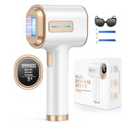 Haarlosy IPL Laser Hair Removal Device - 3X Faster & Painless, at Home IGBT Laser Hair Remover for Women and Men, Upper Lip, Armpit, Bikini Line and Body, 9 Levels, Auto & Manual Modes