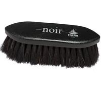 Haas Black Fur Brush with 5 cm Long Horsehair Bristles Size 17.5 x 5.5 cm