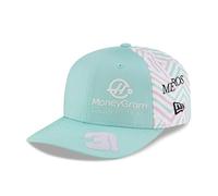 Haas F1 Team, Official 2025 Collection, Esteban Ocon Drivers USA Miami Special Edition Baseball Cap, Turquoise Blue, Adjustable