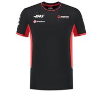 Haas F1 Team - Official F1 Merchandise - Team Fitted T-Shirt Tee - Black, Red - 2024 - Unisex (UK, Alpha, M, Regular, Regular, Black/Red)