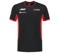 Haas F1 Team - Official F1 Merchandise - Team Fitted T-Shirt Tee - Black, Red - 2024 - Unisex (UK, Alpha, XXL, Regular, Regular, Black/Red)