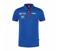 Haas Racing F1 2022 Men's Team Fitted Polo Shirt, Blue, XL