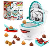 HAASIKI Poop Shoot Game, Poop Shoot Game Poo Toilet Game Toy with 12 Poops, 2 Launchers,1 Sticker, Toy Novelty Poo Games for Kids Boys Girls Chrstmas Family Party